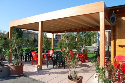 pergola in legno autoportante o'cover