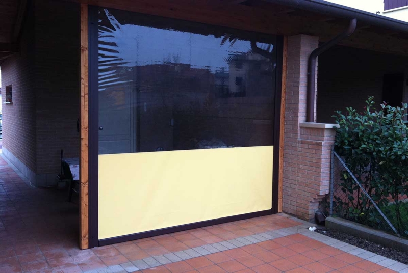 Tende Laterali Trasparenti Per Gazebo In PVC 2x3.5m, Telone Impermeabile Con Occhielli, Per Esterni Pergola E Portico